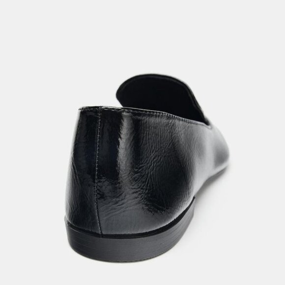 NIB ZARA PATENT EFFECT LOAFERS - Picture 4 of 4
